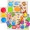 QUOKKA Toddler Puzzles Ages 2-4 – Wooden Puzzles for Kids 1-3-5 Year Old – Learning Travel Game with Numbers Animals Shapes – Wood Educational Gift for Boys and Girls